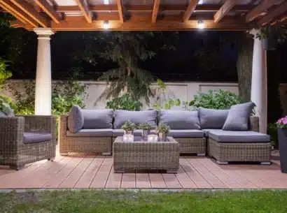 outdoor patio with good lights