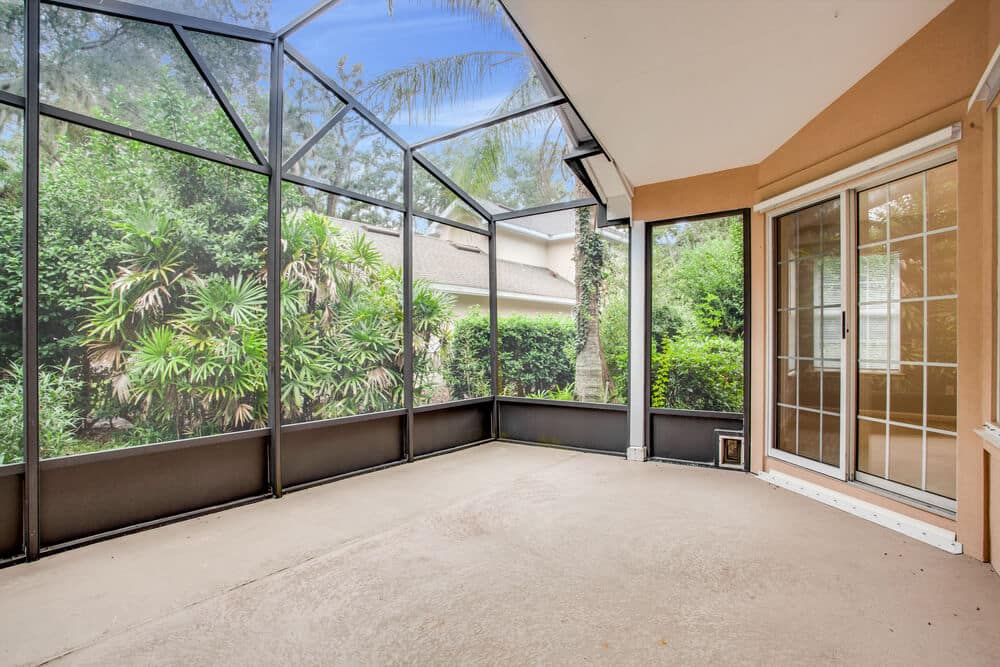 Empty Screened in Porch
